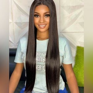 32” Straight Black wig